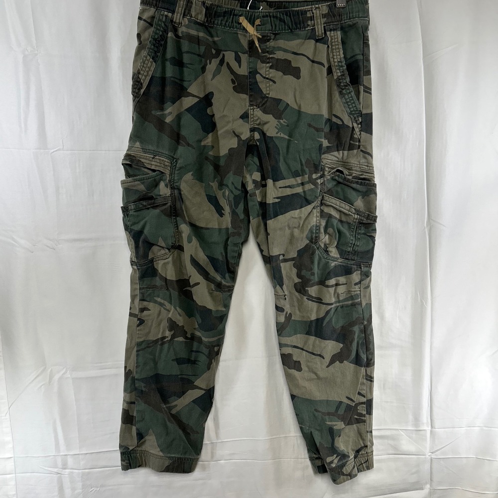 Wrangler Cargo Jogger Pants Boys 16 Husky‎ Green Camouflage Tactical Outdoor